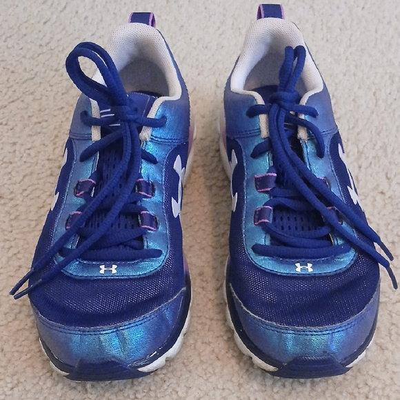 Girls Under Armour Purple and Blue Sneakers - Picture 3 of 9